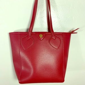 Anne Klein Red Bucket Bag